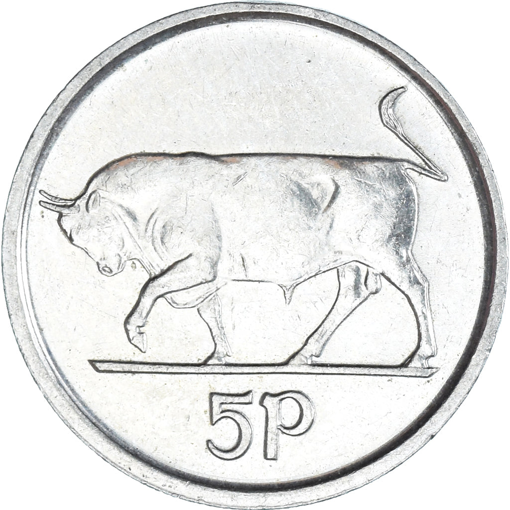 Moneda, Irlanda, 5 Pence, 2000