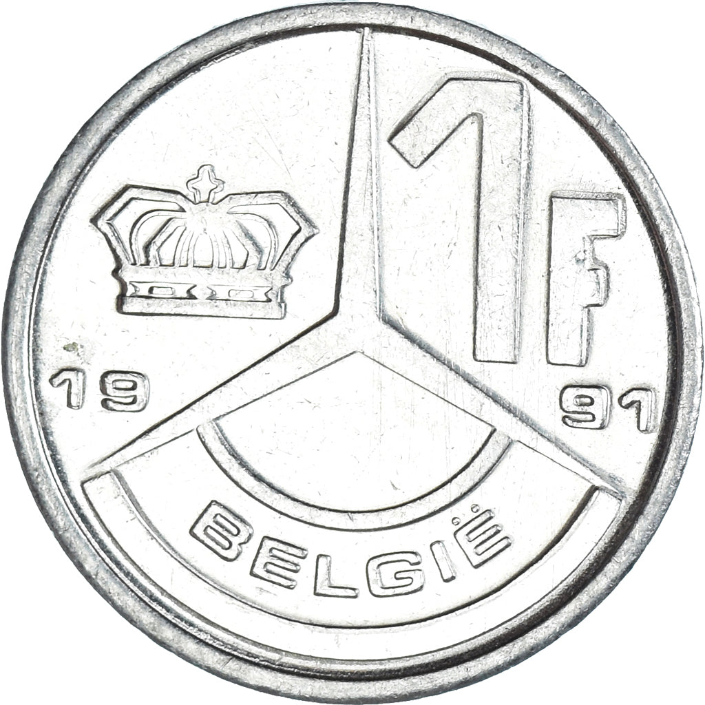 Münze, Belgien, Franc, 1991