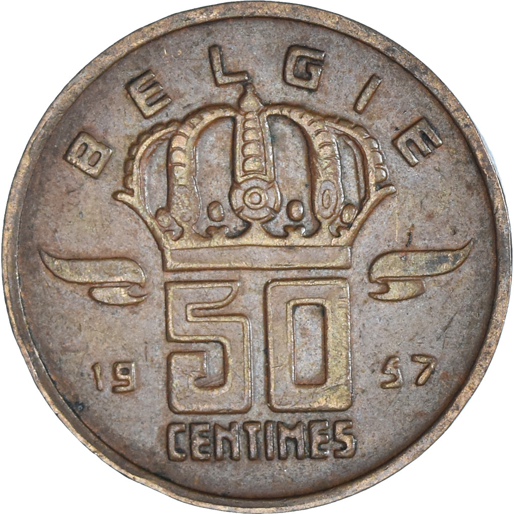 Moneta, Belgia, 50 Centimes, 1957