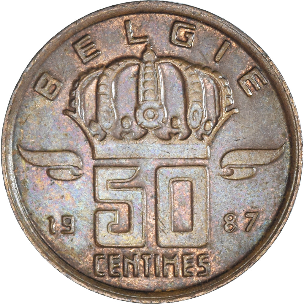 Moneta, Belgio, 50 Centimes, 1987