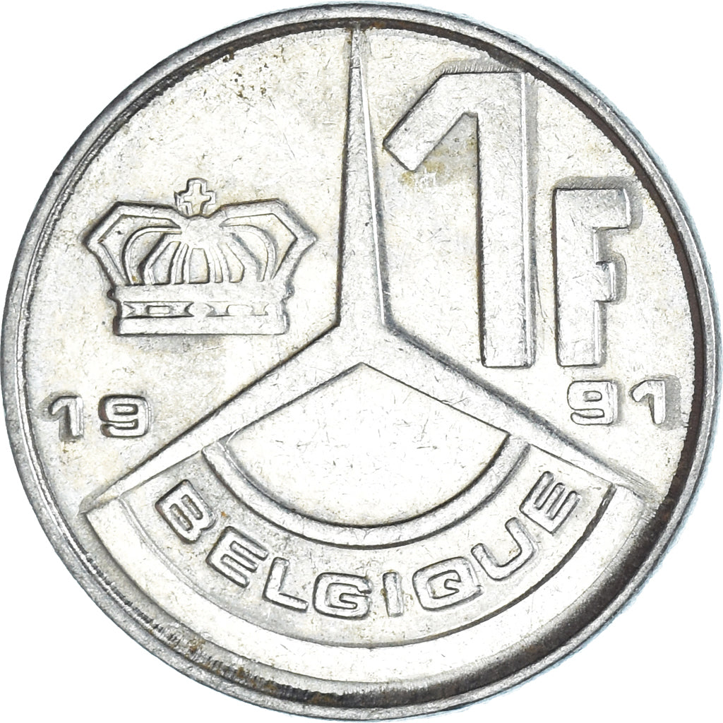 Moneda, Bélgica, Franc, 1991