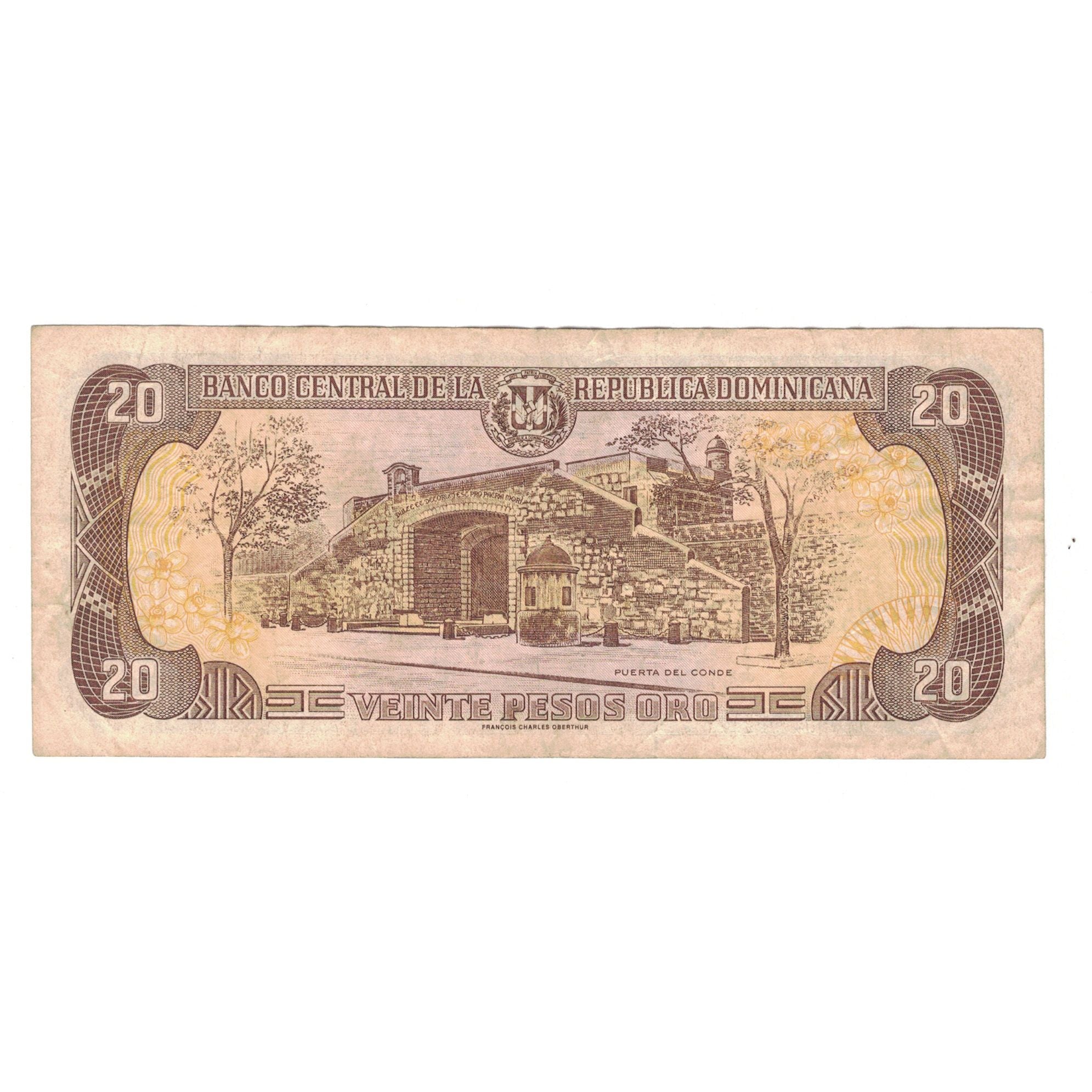 Banknote, Dominican Republic, 20 Pesos Oro, 1997, KM:154a, VF(20-25)