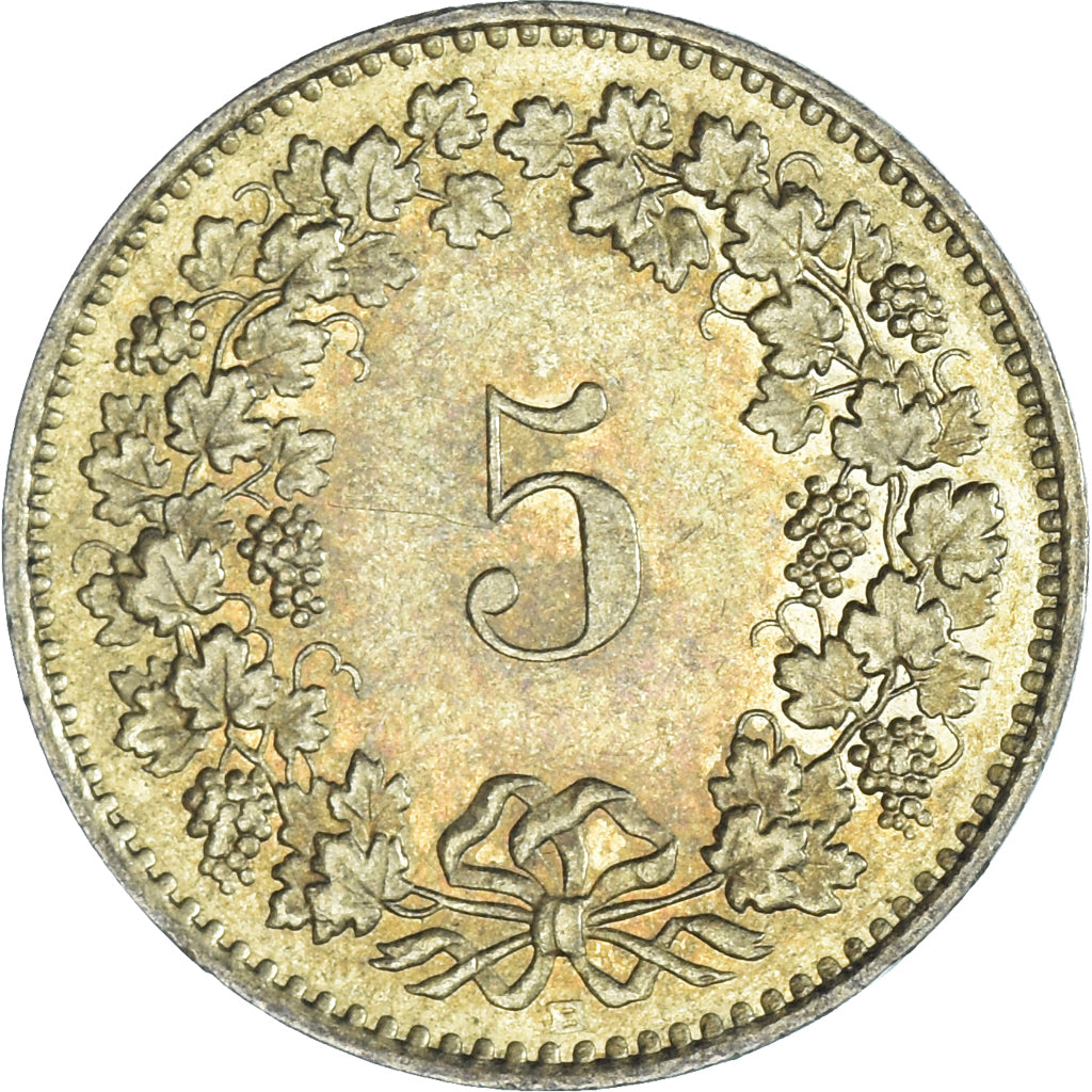 Munten, Zwitserland, 5 Rappen, 1990