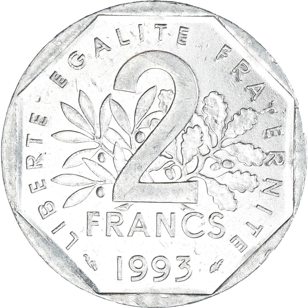 Moneta, Francja, 2 Francs, 1993