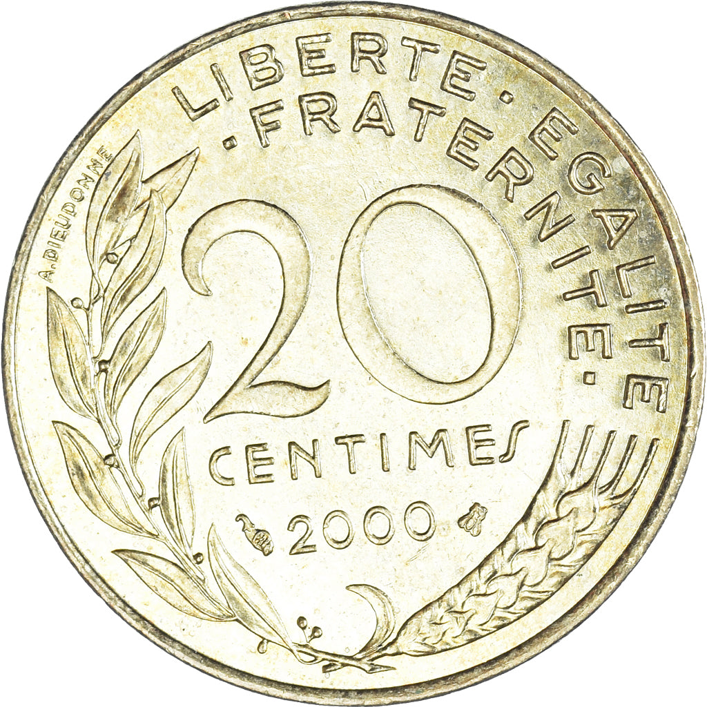 Moneta, Francia, 20 Centimes, 2000