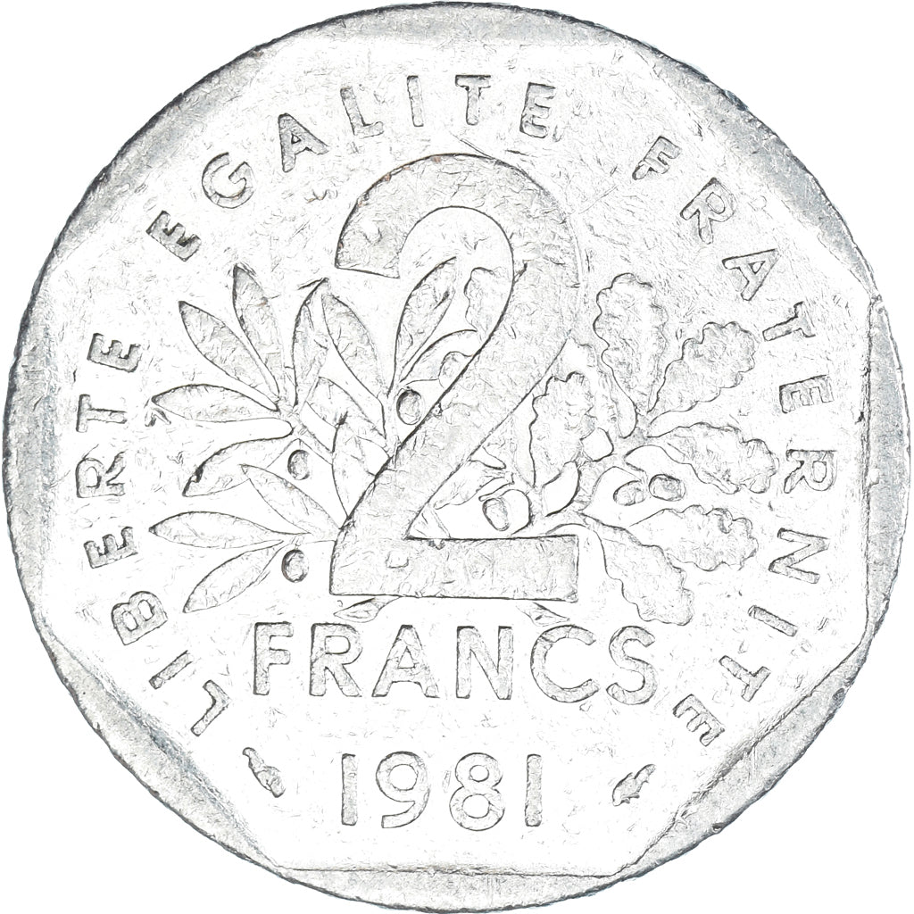 Moneda, Francia, 2 Francs, 1981