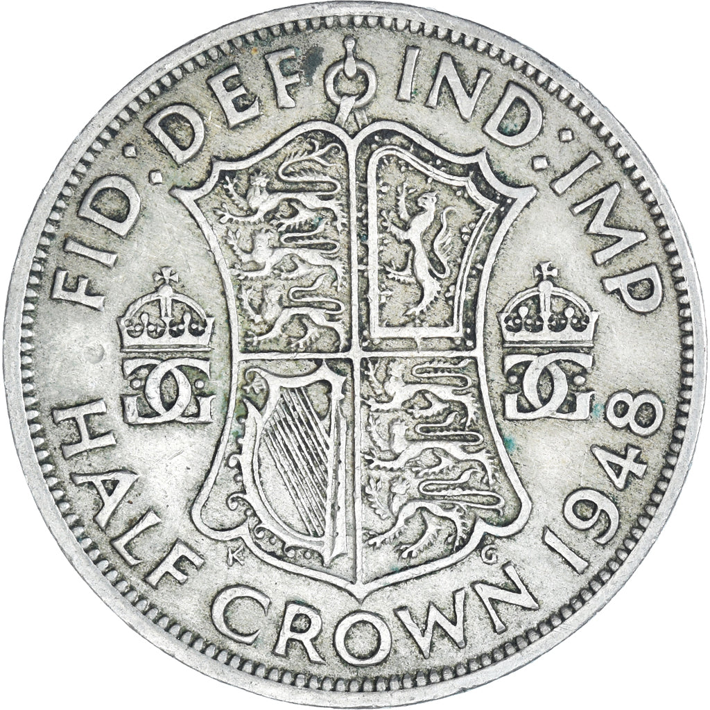 Moneda, Gran Bretaña, 1/2 Crown, 1948
