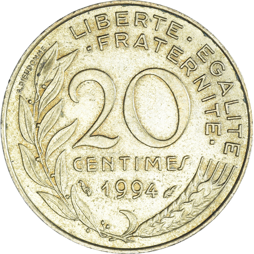 Moneta, Francia, 20 Centimes, 1994
