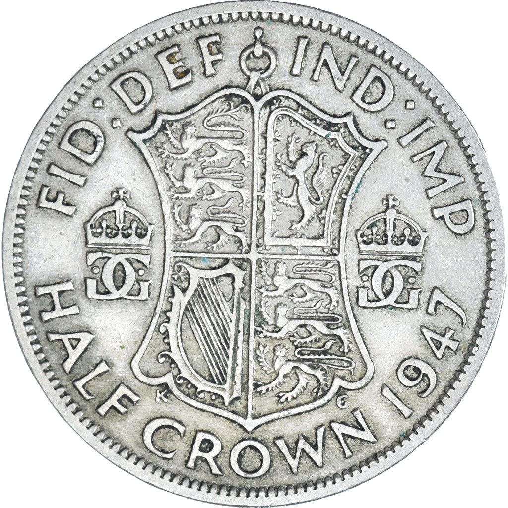 Moneda, Gran Bretaña, 1/2 Crown, 1947