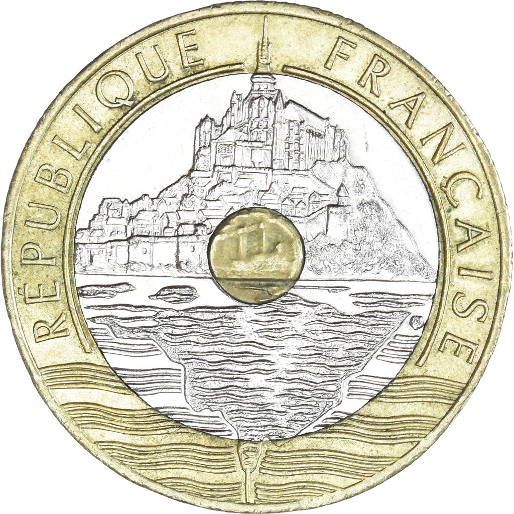 Moeda, França, 20 Francs, 1992