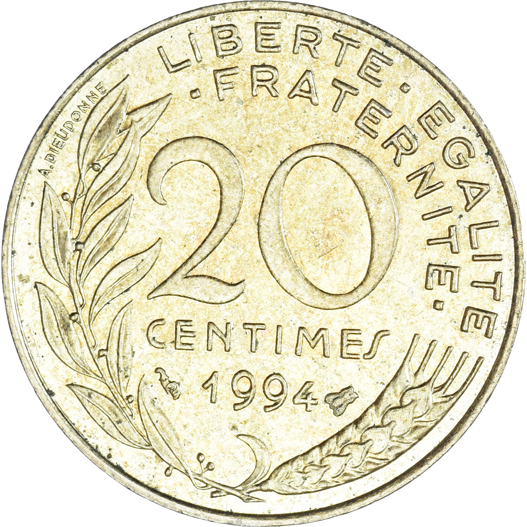 Moneta, Francia, 20 Centimes, 1994