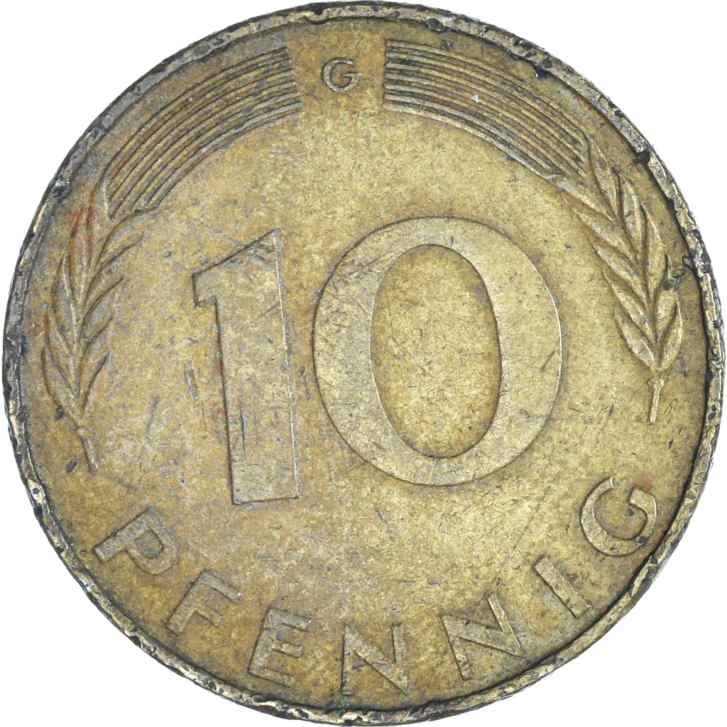 Münze, Bundesrepublik Deutschland, 10 Pfennig, 1972