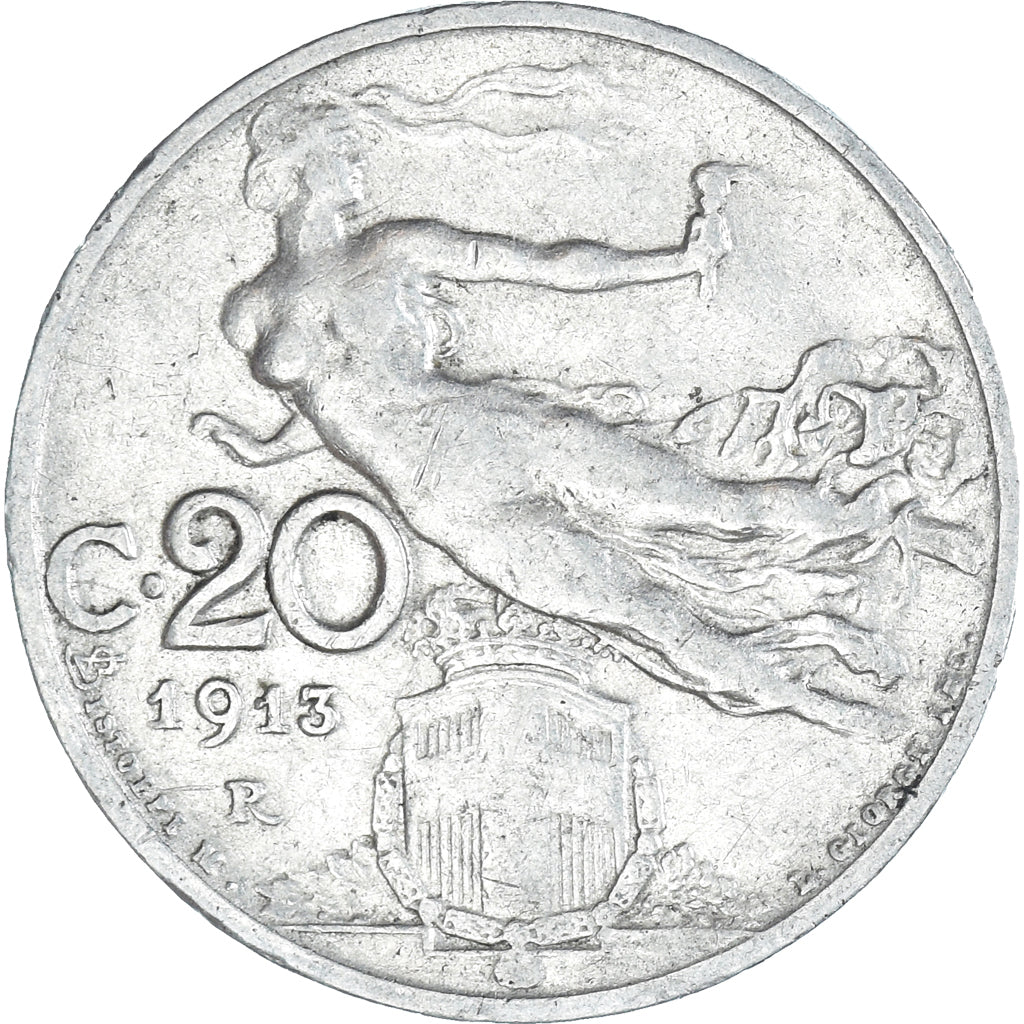Munten, Italië, 20 Centesimi, 1913