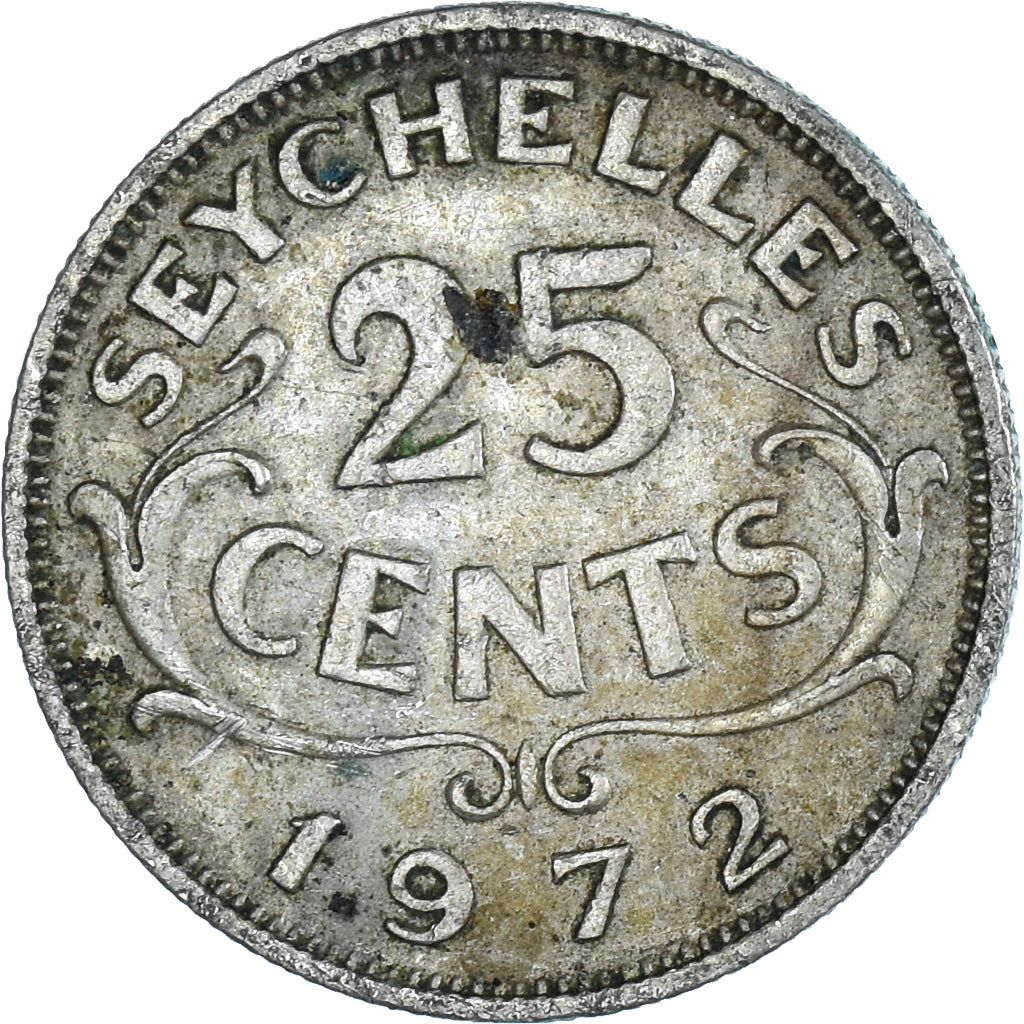 Moeda, Seicheles, 25 Cents, 1972