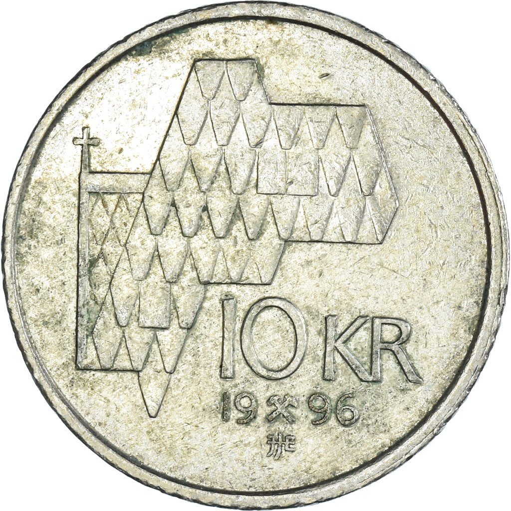 Münze, Norwegen, 10 Kroner, 1996