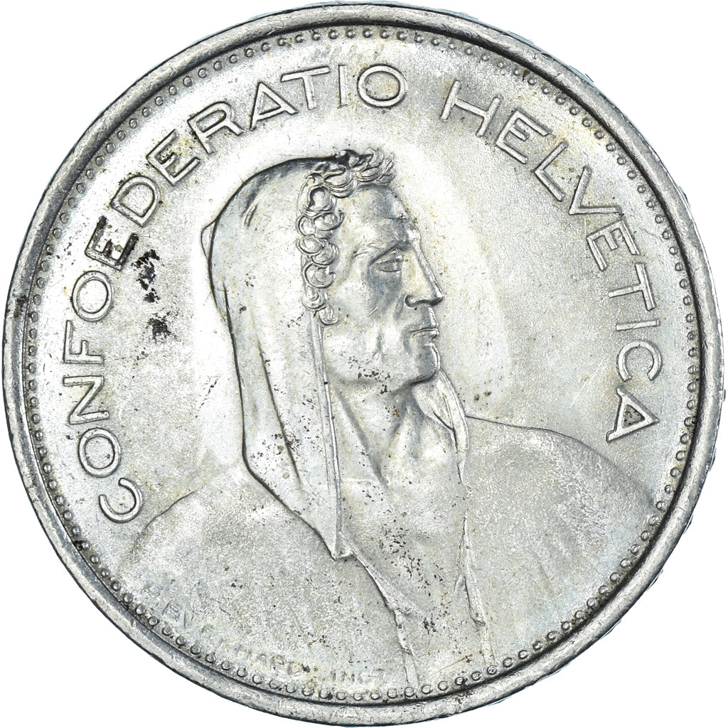 Munten, Zwitserland, 5 Francs, 1968