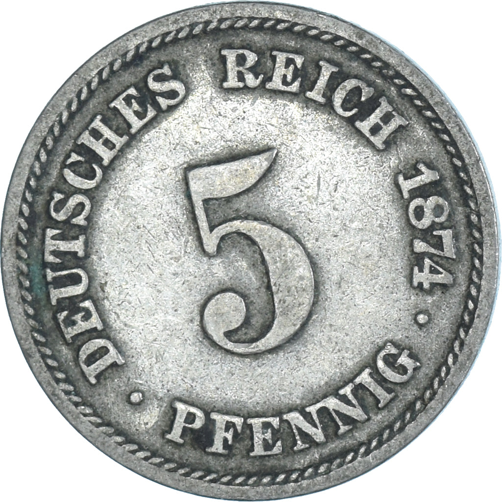 Moneda, ALEMANIA - IMPERIO, 5 Pfennig, 1874
