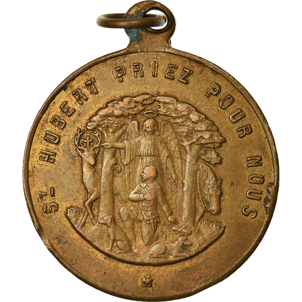 Francia, medaglia, Eglise Saint-Hubert, Religions & beliefs, BB+, Rame