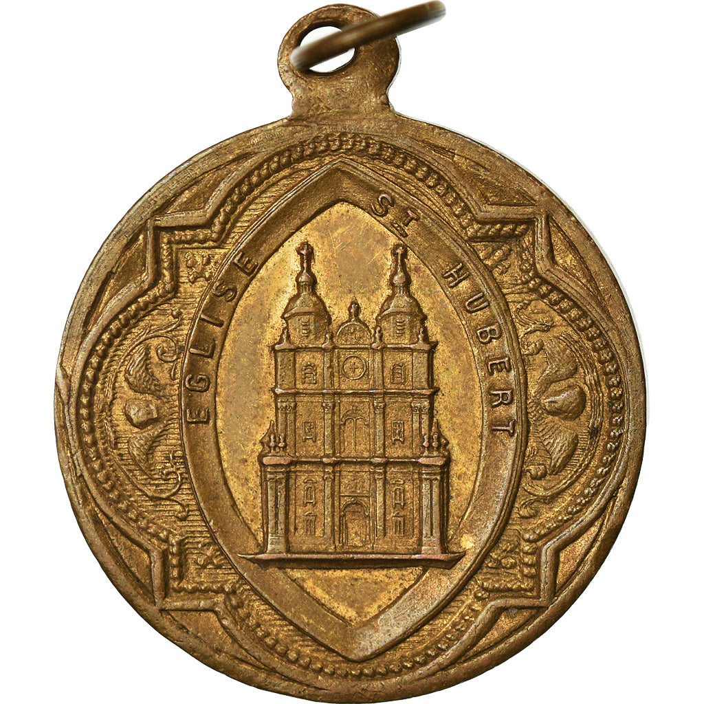 Francia, medaglia, Eglise Saint-Hubert, Religions & beliefs, BB+, Rame