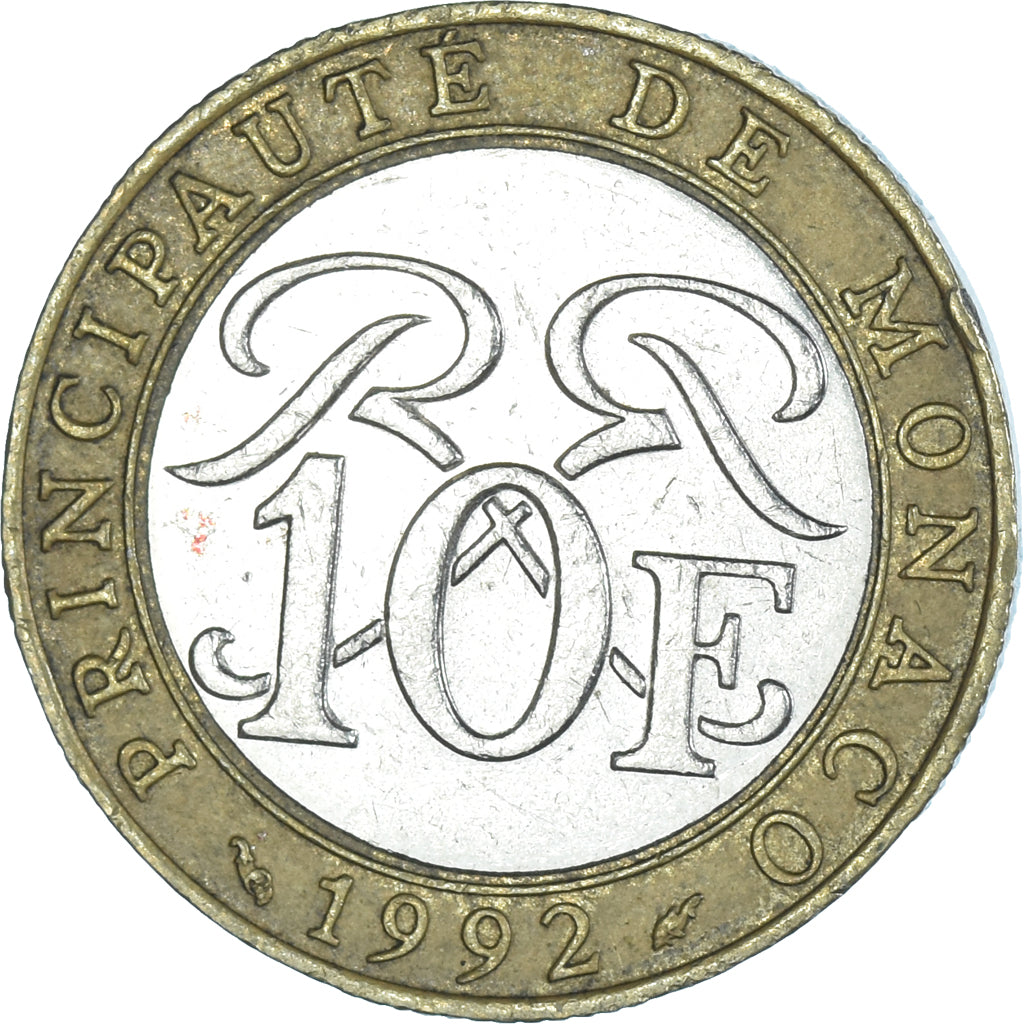 Münze, Monaco, 10 Francs, 1992