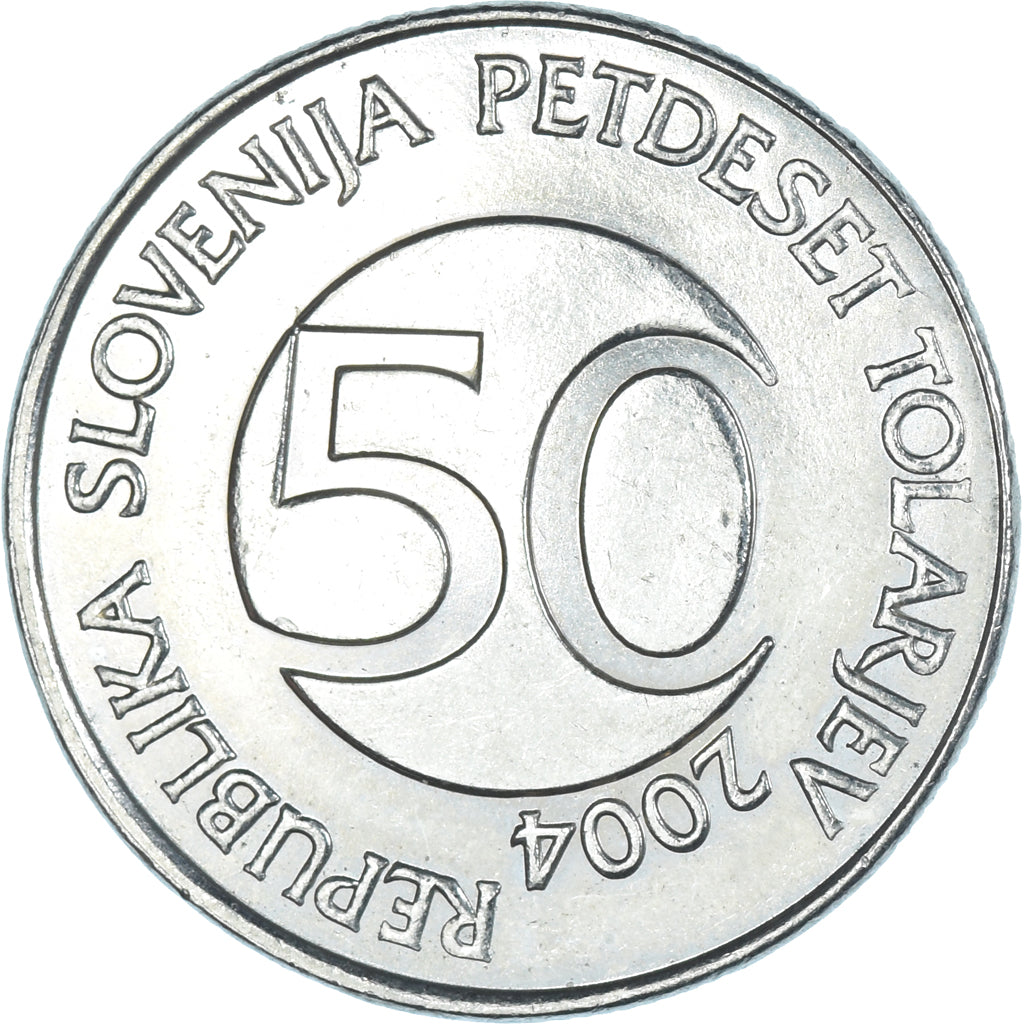 Moeda, Eslovénia, 50 Tolarjev, 2004
