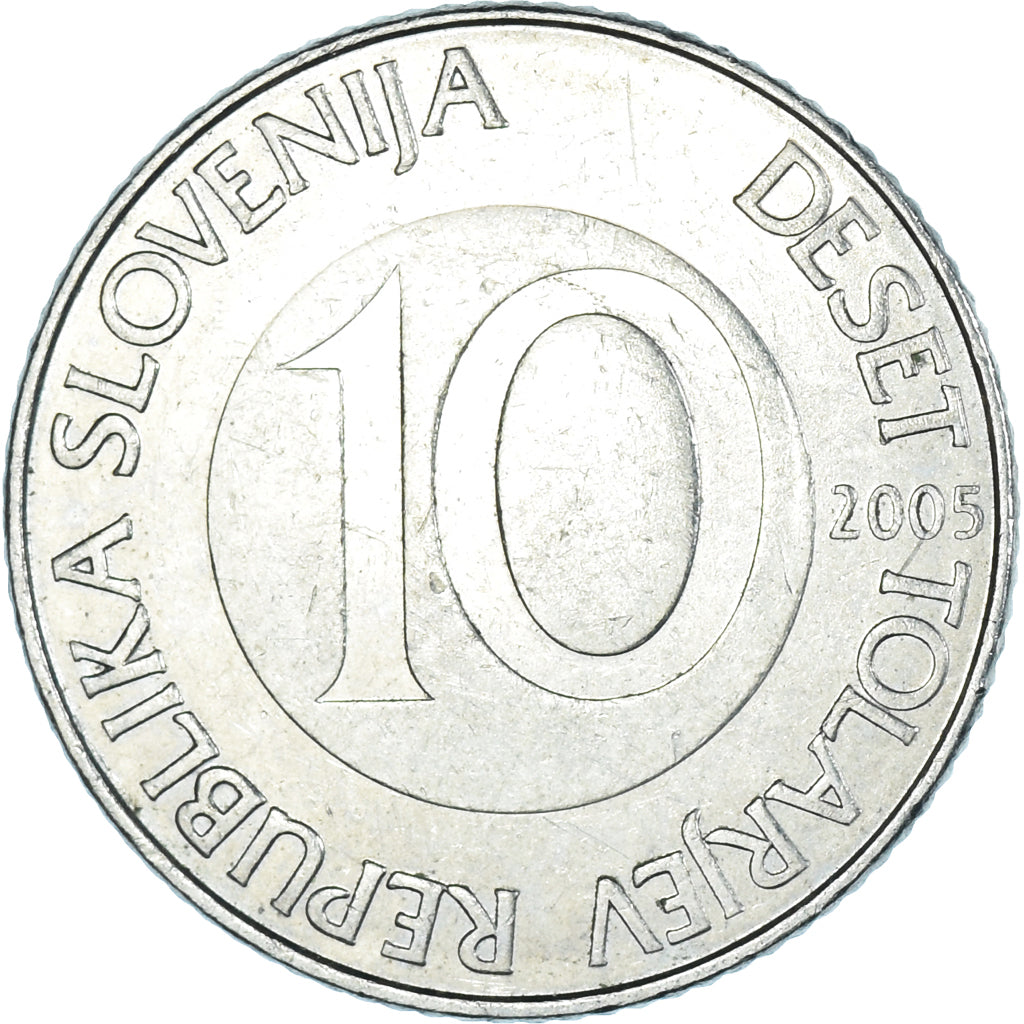 Coin, Slovenia, 10 Tolarjev, 2005