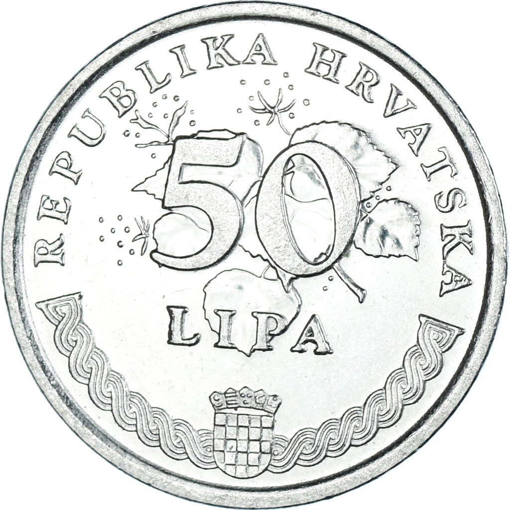 Moeda, Croácia, 50 Lipa, 1995