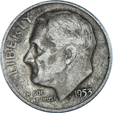 Coin, United States, Dime, 1953