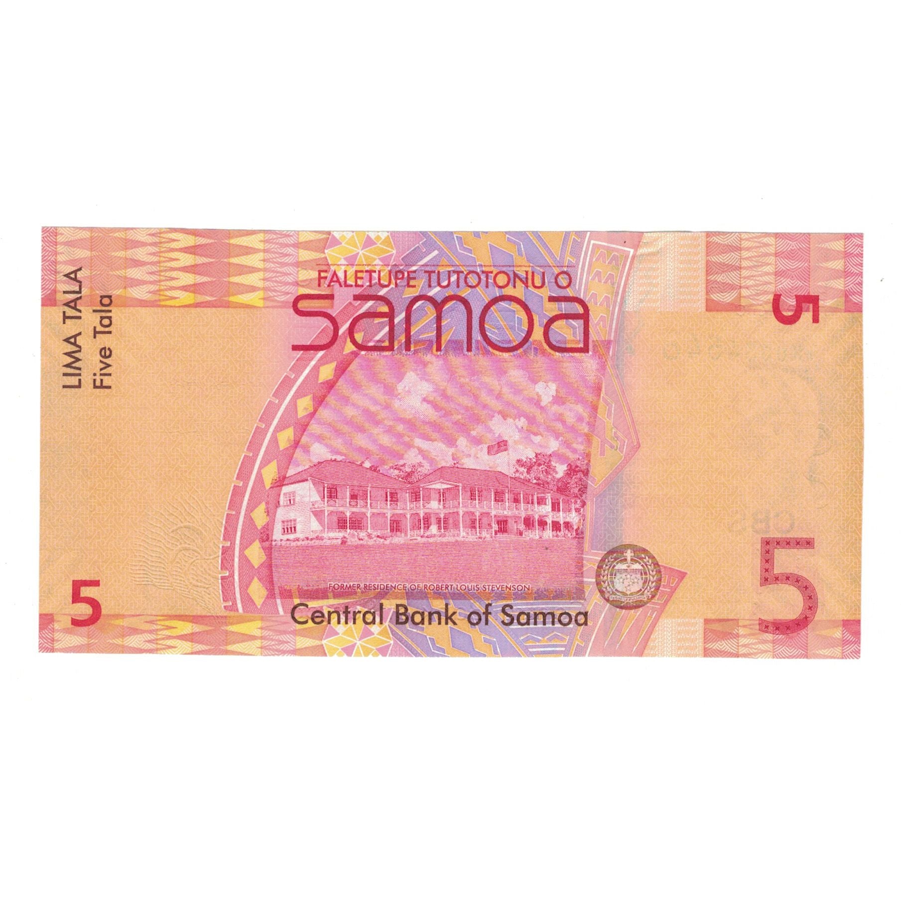 Banconote, Samoa Occidentale, 5 Tala, 2008, KM:38a, FDS