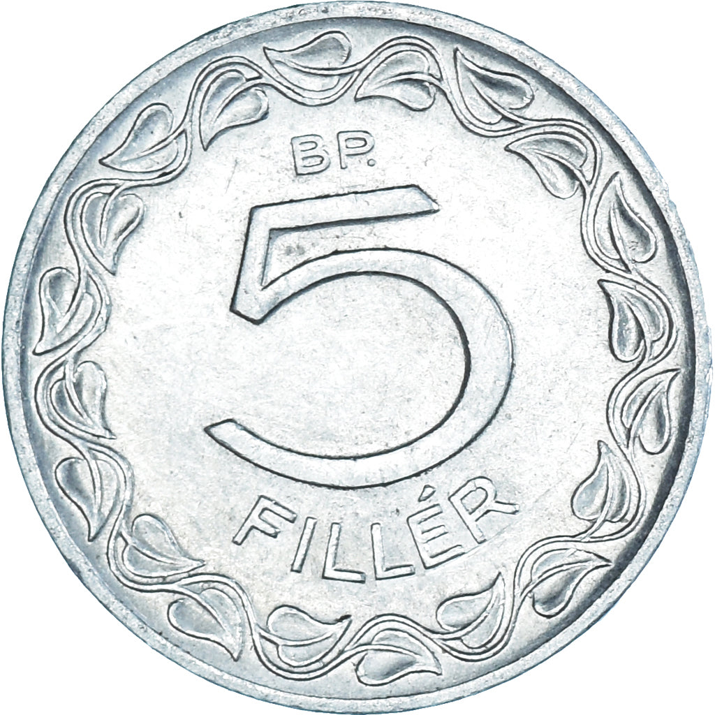 Moeda, Hungria, 5 Filler, 1961