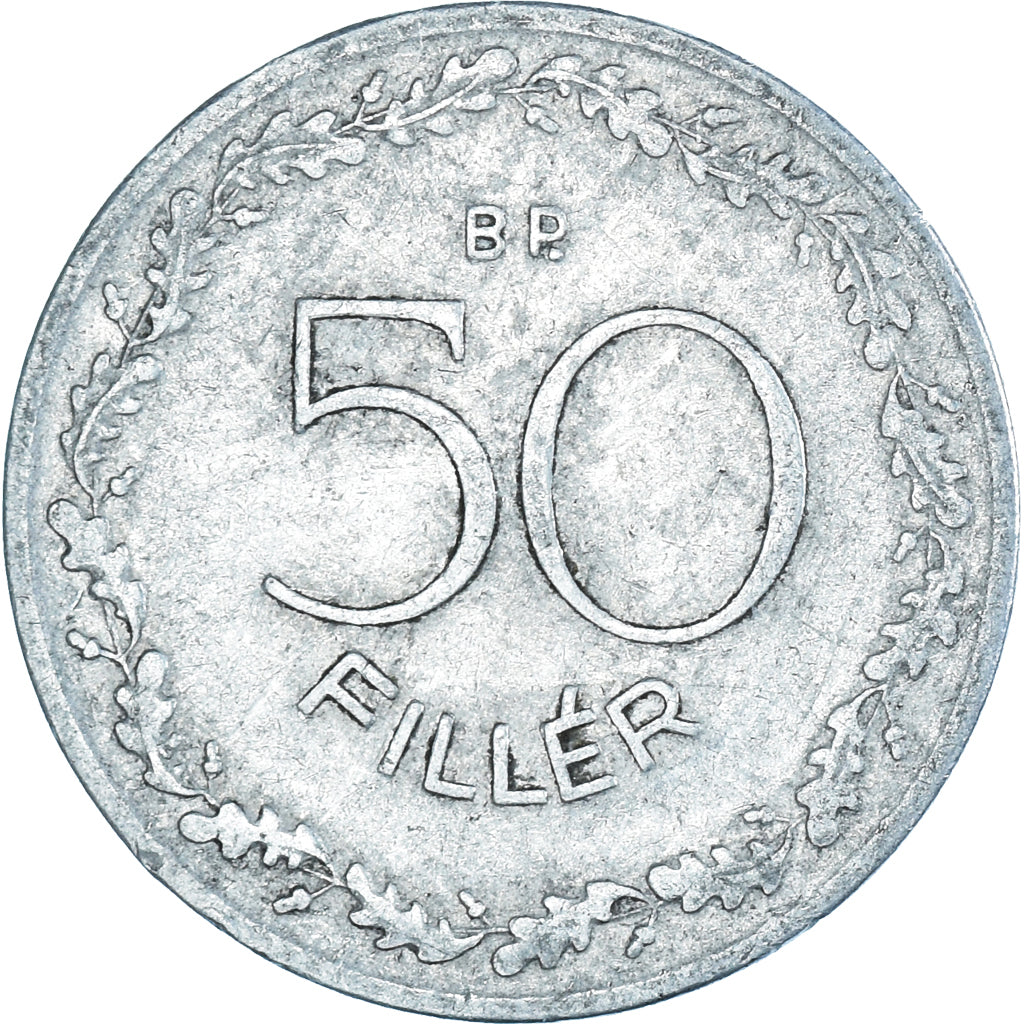 Coin, Hungary, 50 Fillér, 1953