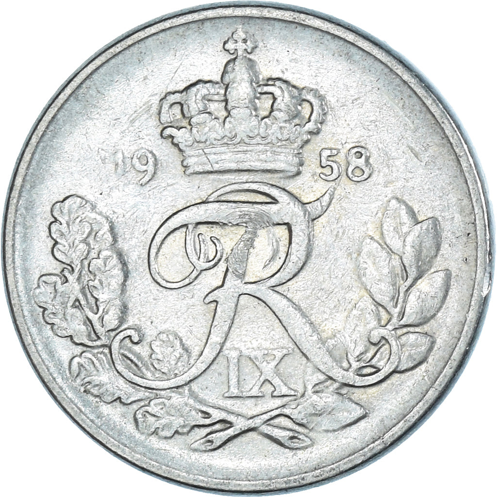 Moneda, Dinamarca, 10 Öre, 1958