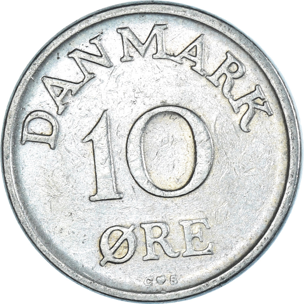 Moneda, Dinamarca, 10 Öre, 1958