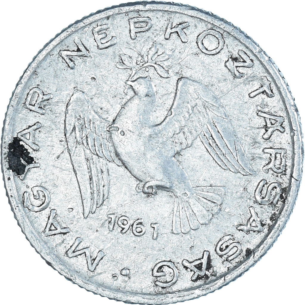 Moeda, Hungria, 10 Filler, 1961