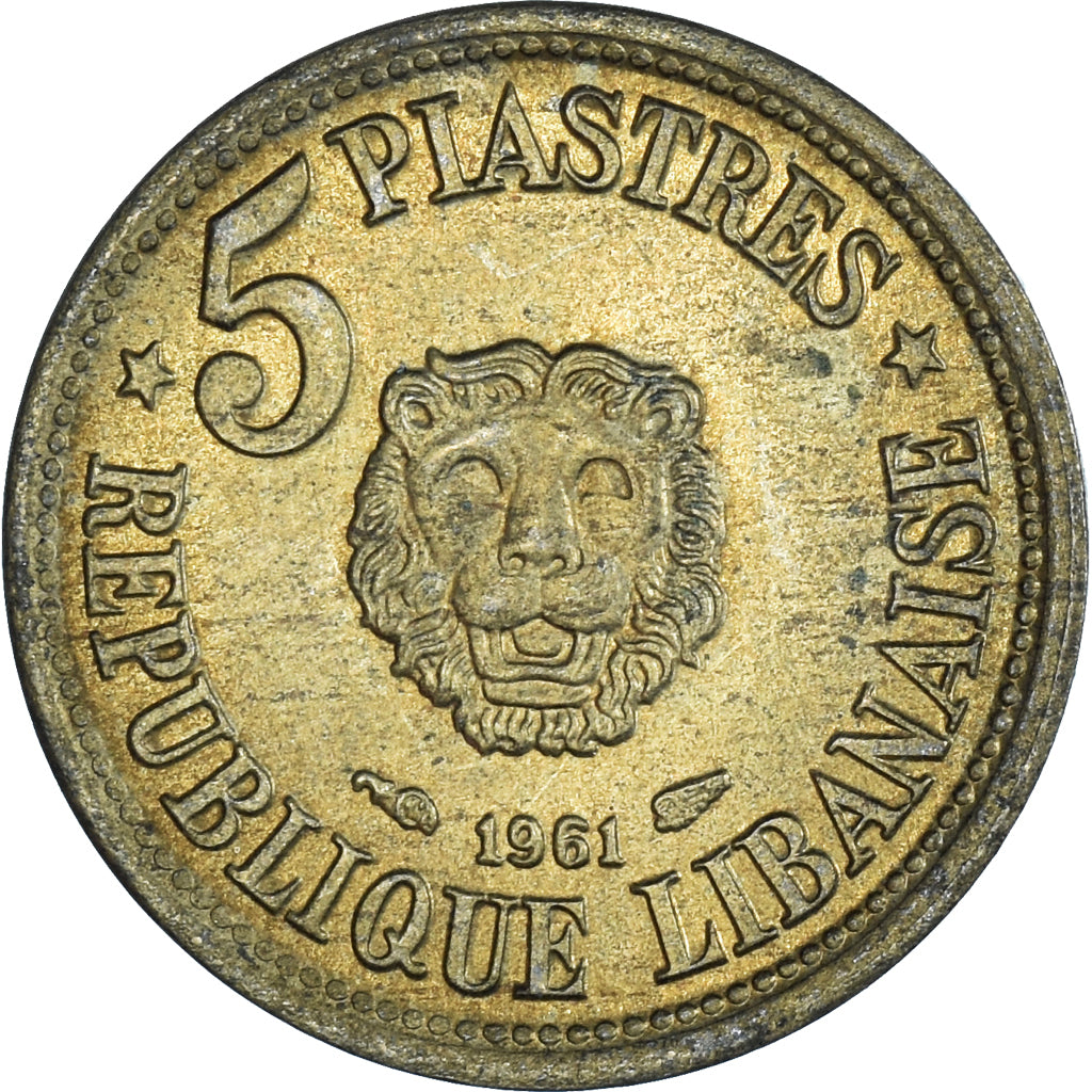 Monnaie, Liban , 5 Piastres, 1961