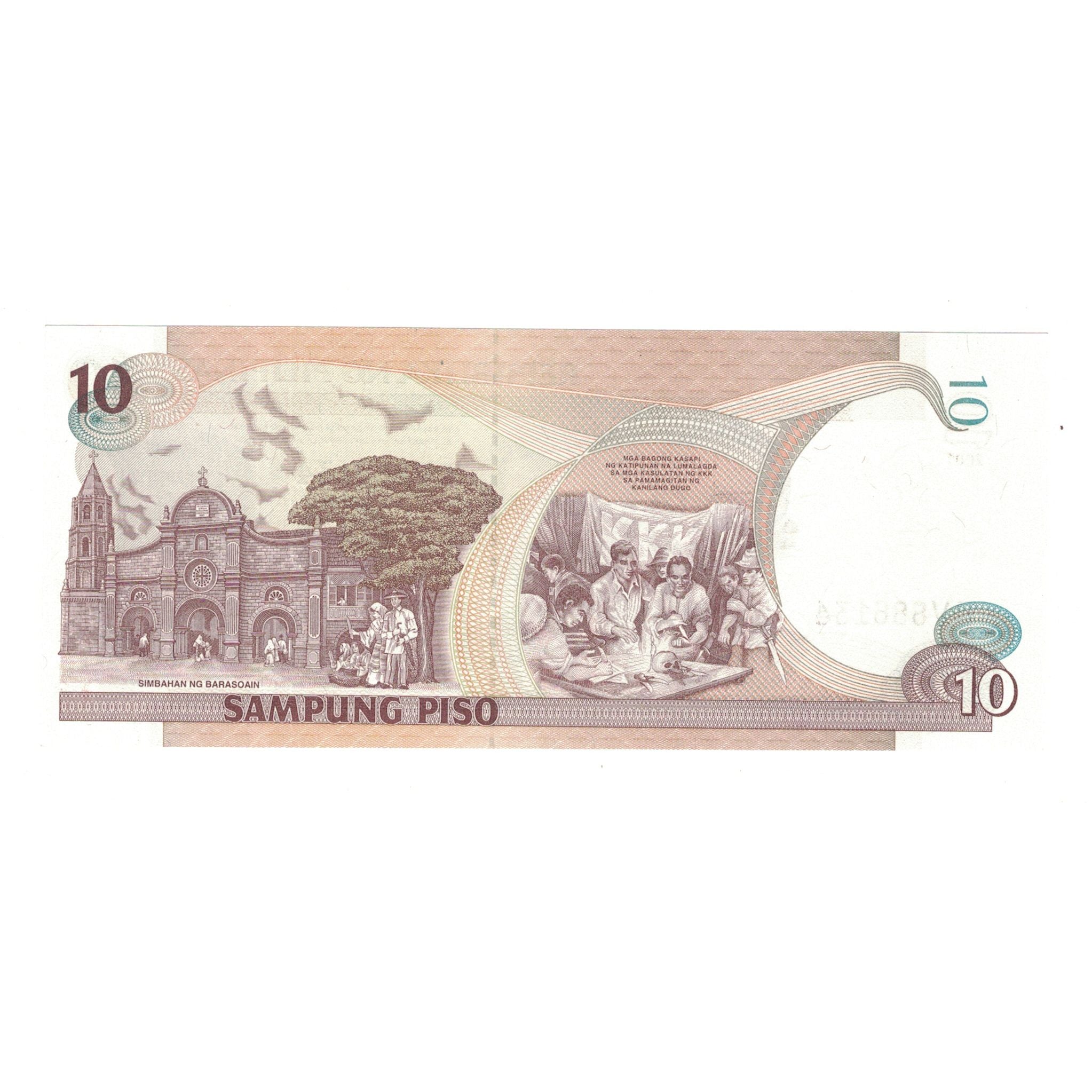 Banknot, Filipiny, 10 Piso, 2001, KM:187i, UNC(65-70)