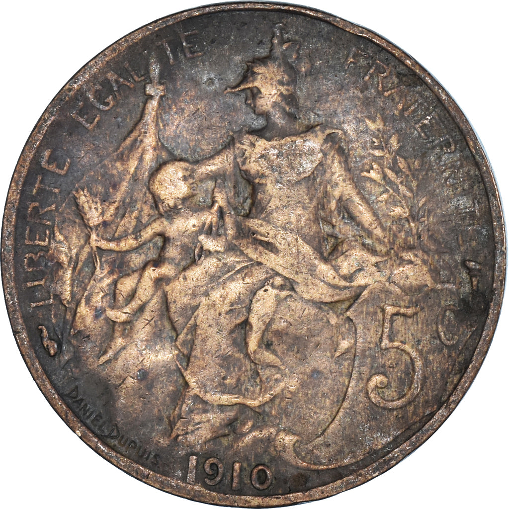 Moneda, Francia, 5 Centimes, 1910