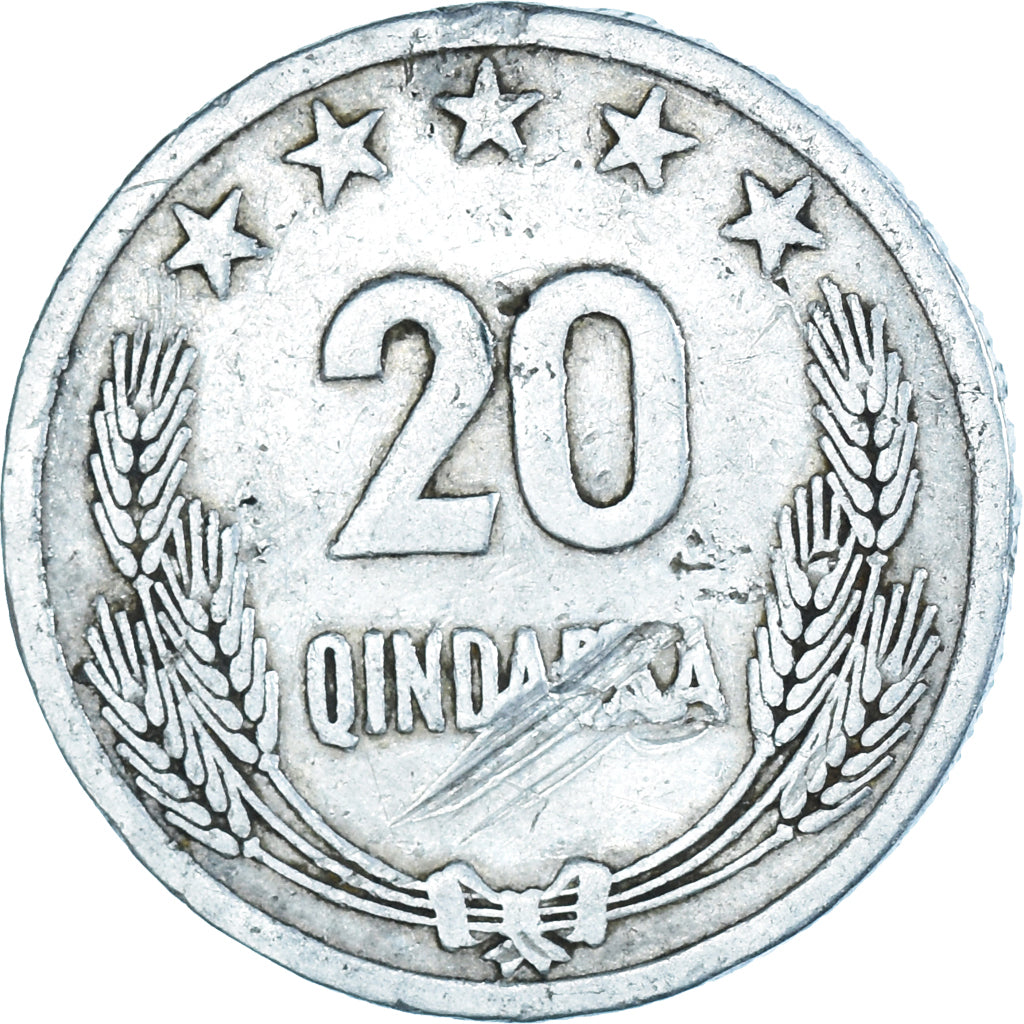 Moeda, Albânia, 20 Qindarka, 1964