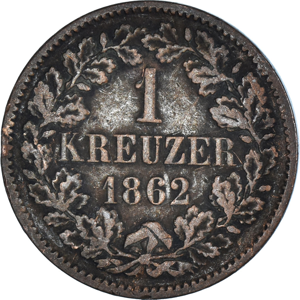 Monnaie, Etats allemands, Kreuzer, 1862