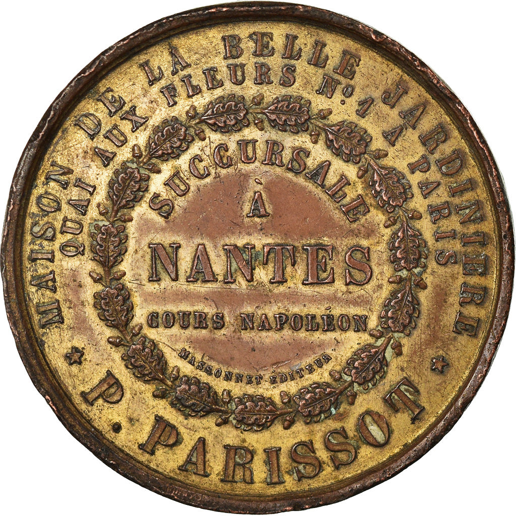 France, Médaille, Napoléon III, La Belle Jardinière, Nantes, Caqué, TB+