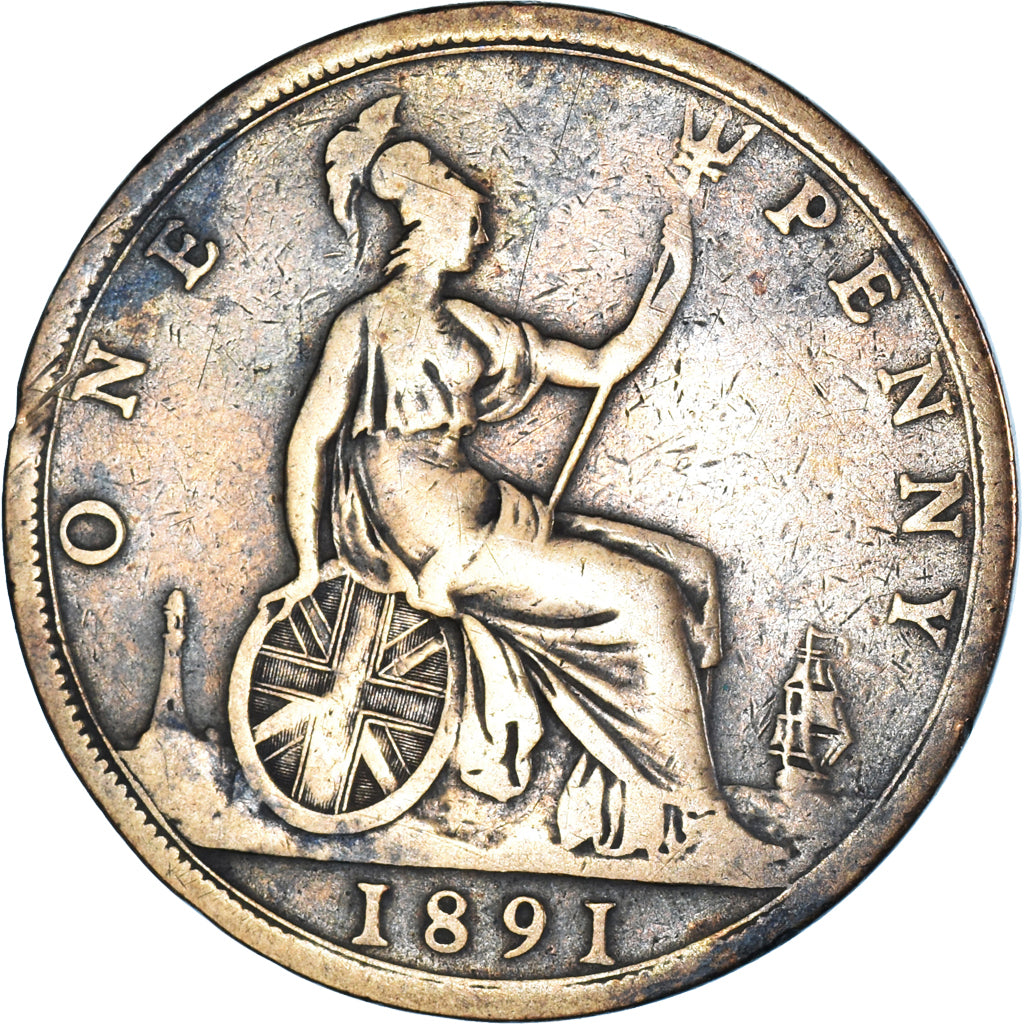 Moneda, Gran Bretaña, Penny, 1891