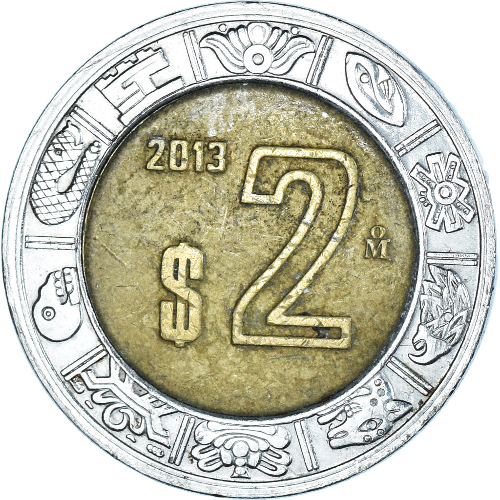 Moneda, México, 2 Pesos, 2013