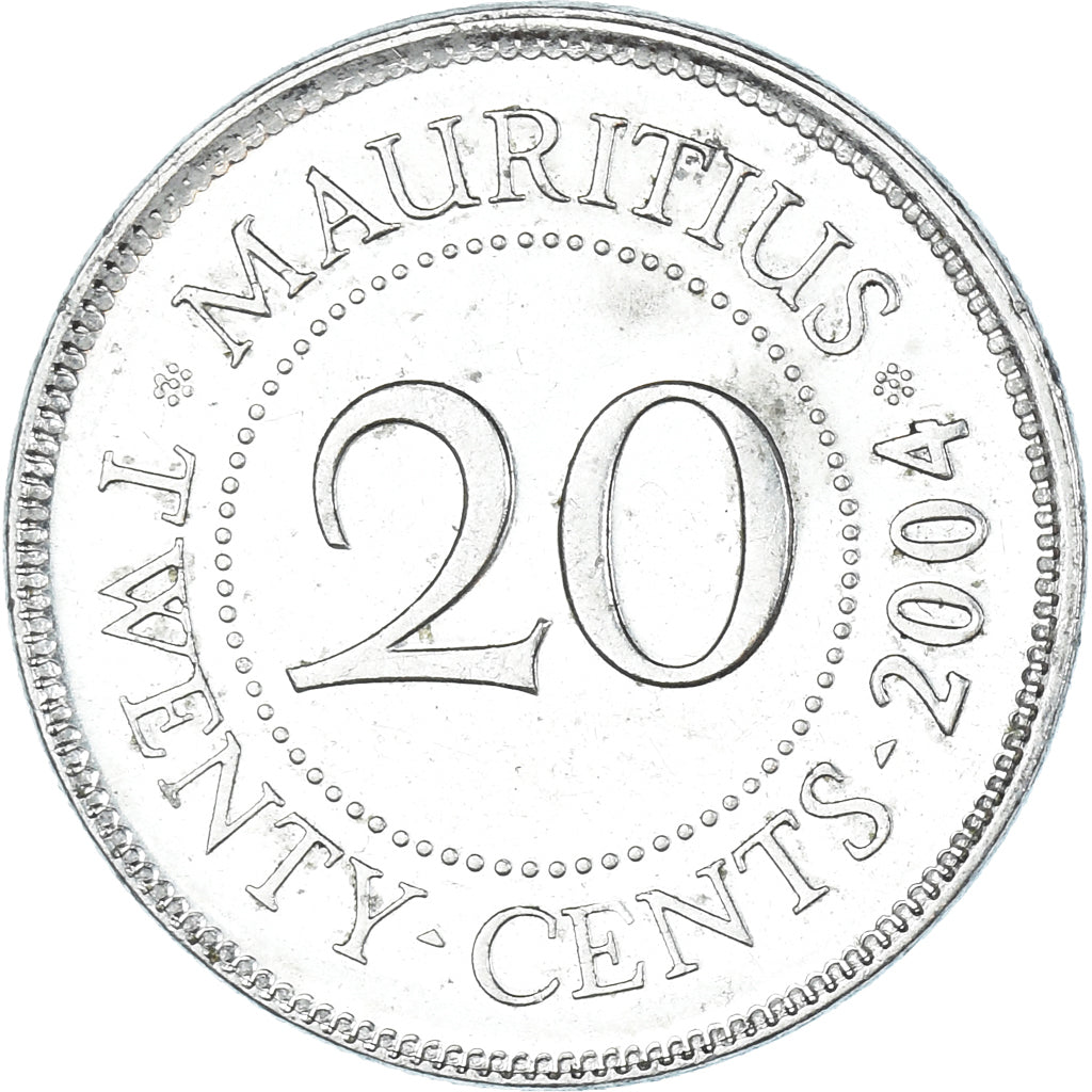 Moneta, Mauritius, 20 Cents, 2004