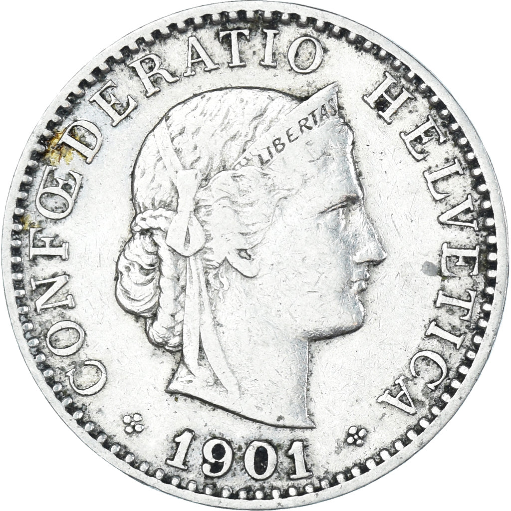 Monnaie, Suisse, 20 Rappen, 1901