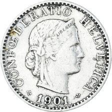 Monnaie, Suisse, 20 Rappen, 1901
