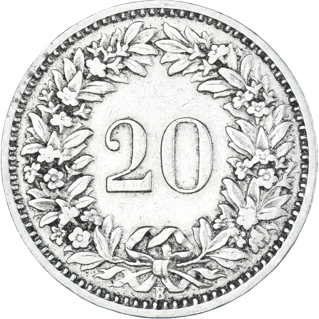 Monnaie, Suisse, 20 Rappen, 1901
