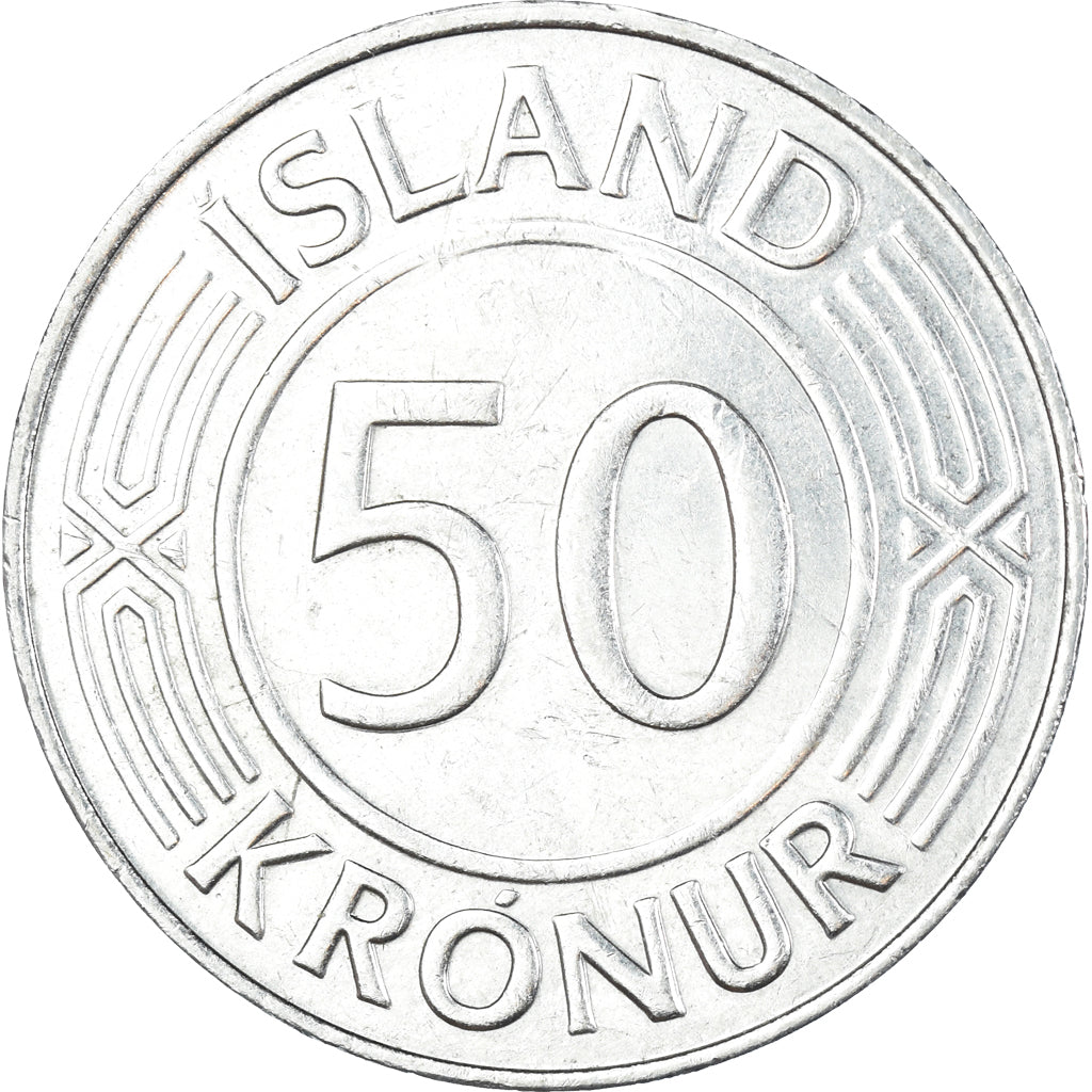 Coin, Iceland, 50 Kronur, 1968