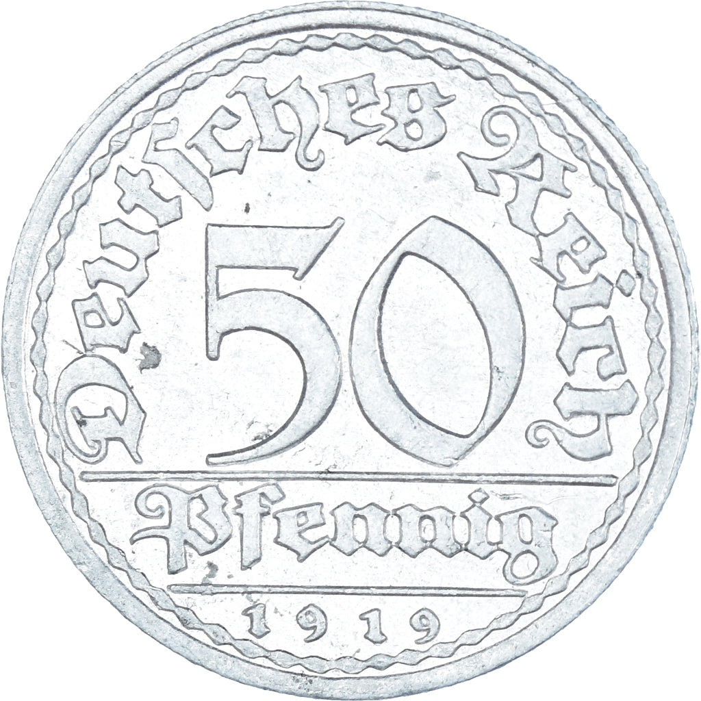 Coin, GERMANY, WEIMAR REPUBLIC, 50 Pfennig, 1919