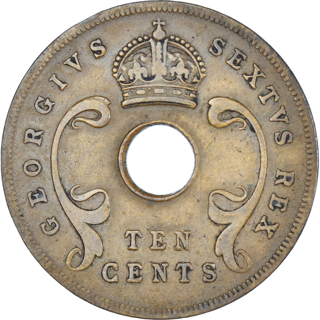 Monnaie, Afrique Orientale, 10 Cents, 1950