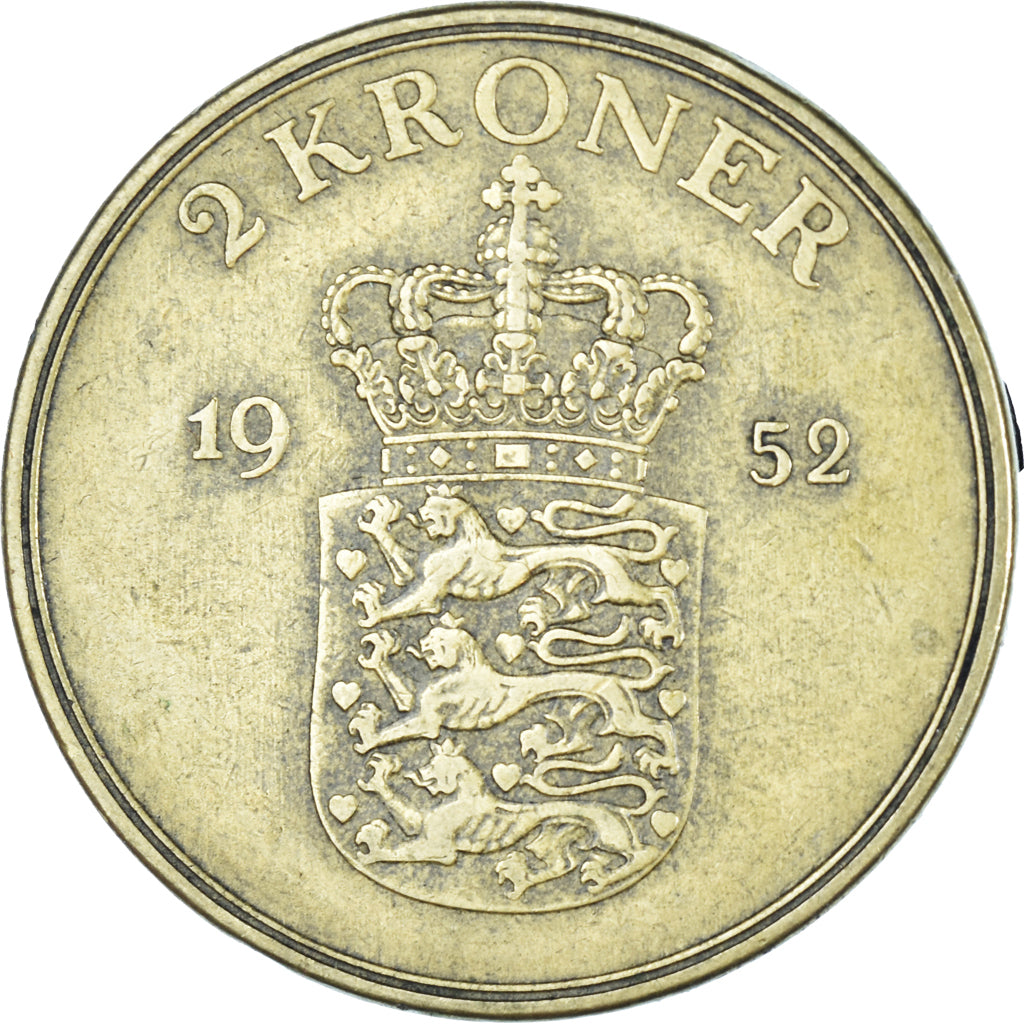 Moneda, Dinamarca, 2 Kroner, 1952